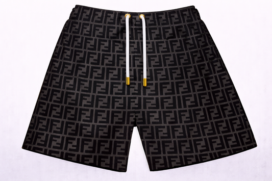 ASYLUM CO. ASTROLOGY MURAL SATIN MESH SATIN MESH SHORTS