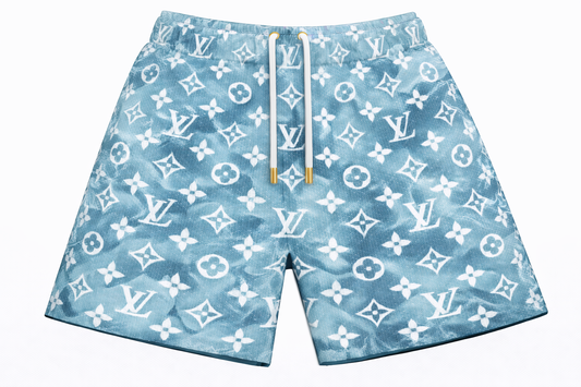 ASYLUM CO. LV OCEAN MONOGRAM SHORTS